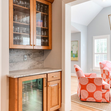 Beverage Center with Glass Display and Storage