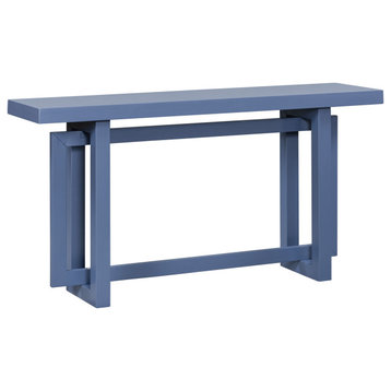 TATEUS Contemporary Console Table, Extra Long Entryway Table for Entryway, Navy Blue