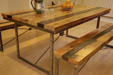 Saxon Dining Table with Benches