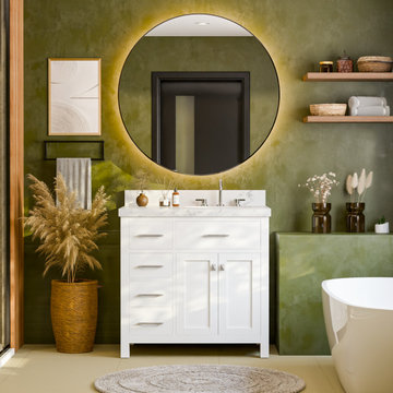 Caroline Parkway 36'' White Bathroom Vanity