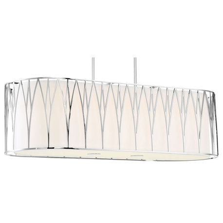 Minka Lavery 1087-L Regal Terrace 42"W LED Drum Chandelier - Polished Nickel