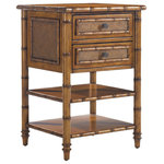 Tommy Bahama Home - Ginger Island Bedside Chest - Petite yet perfect for smaller spaces and quite functional with two drawers for invisible storage and 2 shelves for visible storage or display. Ideal as a chairside chest since all four sides are finished...the design is appreciated at every angle.