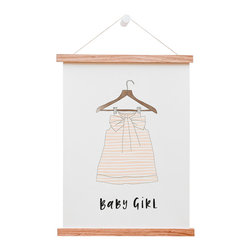 Baby Girl Print - Drawings And Illustrations