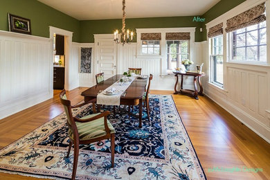 Dining room - craftsman dining room idea in New York