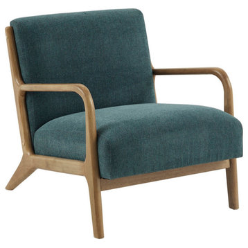INK+IVY Novak Mid-Century Modern Accent Lounge Chair, Teal Green