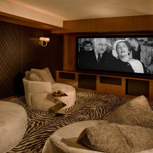 Traditional home cinema in Santa Barbara.