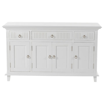 NovaSolo Buffet with 4 Doors 3 Drawers Skansen Solid Wood in White