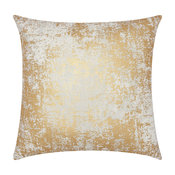 Mina Victory Luminescence Distressed Metallic Pillow, Gold