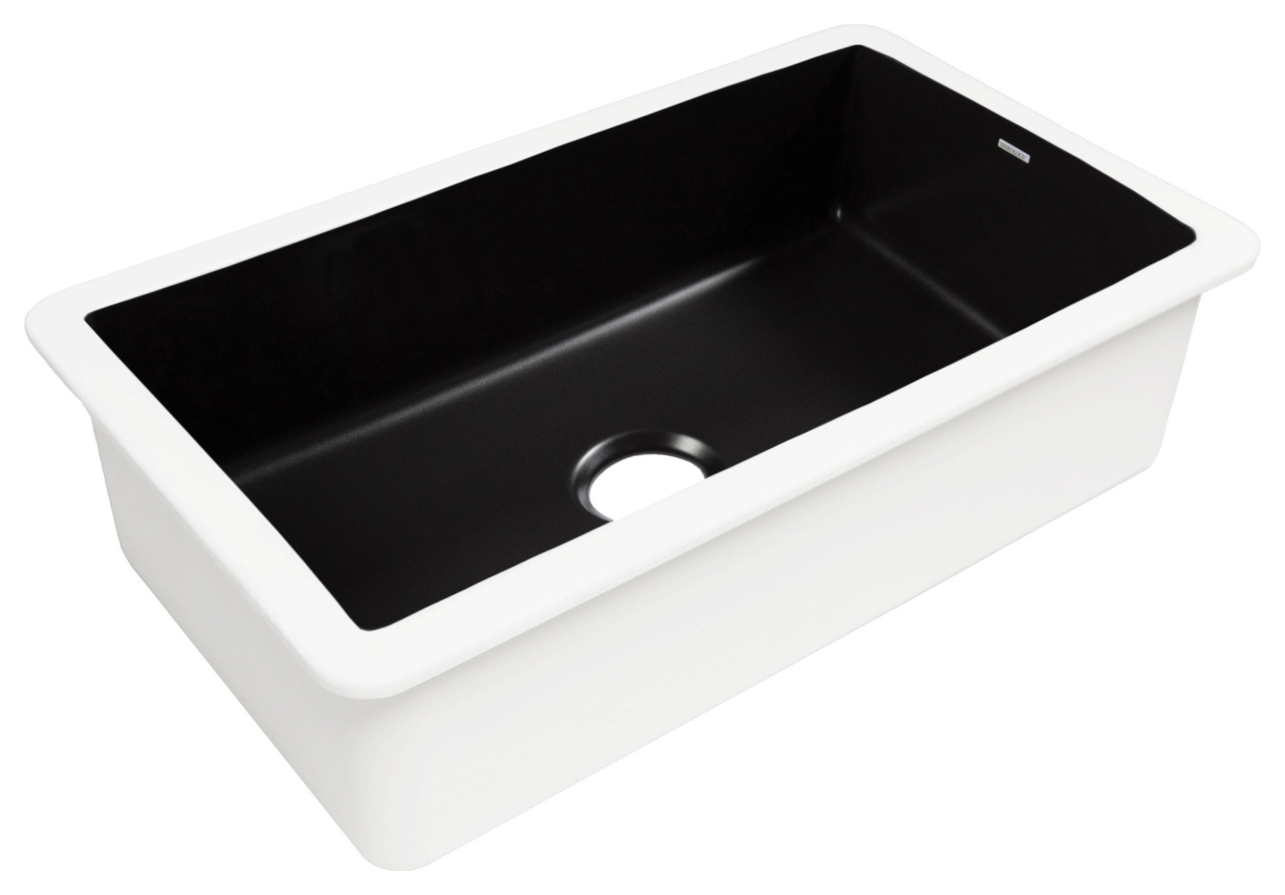 Eden Matte Black Fireclay 31" Single Bowl Undermount Kitchen Sink