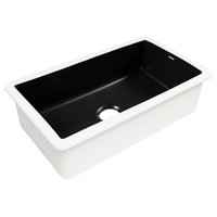 Eden Matte Black Fireclay 31" Single Bowl Undermount Kitchen Sink
