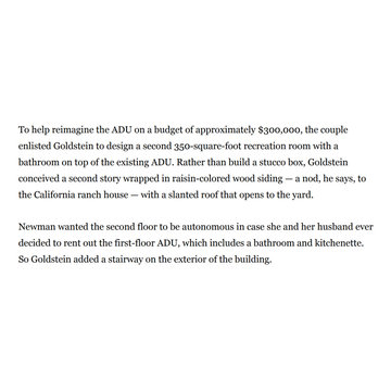 Los Angeles Times: ADU Feature Publication
