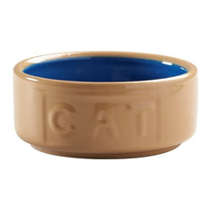 Mason Cash Cane and Blue Lettered Cat Bowl, 13 cm