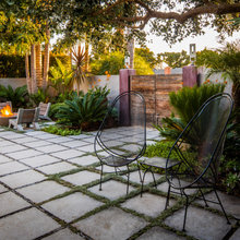 backyard patio with fire pit