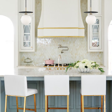 Ellis 1-Light Large Pendant - Aged Brass & Black Finish - Opal Matte Glass Shade