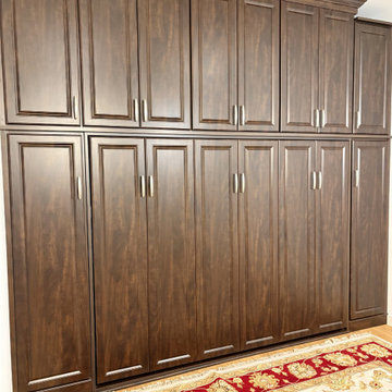 Custom Dark Wood Bedroom Built-In Storage | Cleveland
