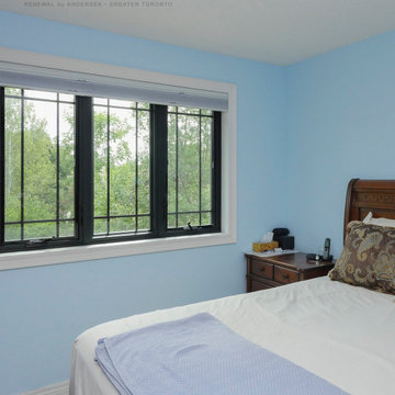 New Black Windows in Pretty Bedroom - Renewal by Andersen Greater Toronto & Otta
