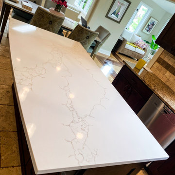 Quartz Tabletop installation in "Santorini" color