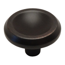 Cosmas - Cosmas 4623ORB Oil Rubbed Bronze Cabinet Round Knob, 1-1/8" Diameter, Set of 5 - Cabinet And Drawer Knobs