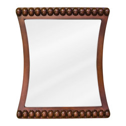 Rosewood Beaded Vanity Mirror - Bathroom Mirrors
