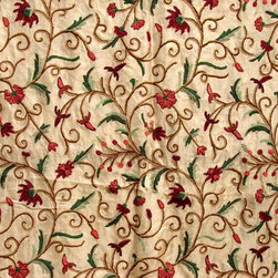 Crewel Fabrics Drapes and Curtains - Curtain Fabric