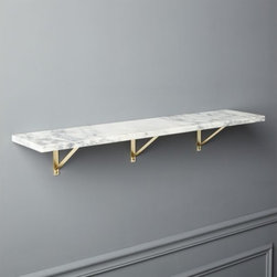 Marble Wall-Mounted Shelf 36" | CB2 - Storage And Organization