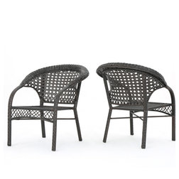 Tropical Outdoor Lounge Chairs by GDFStudio