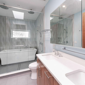 Chicago Modern Bathroom Remodel with Freestanding Tub