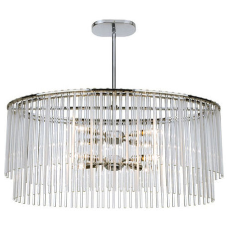 Crystorama Bleecker 8 Light Chandelier Polished Chrome