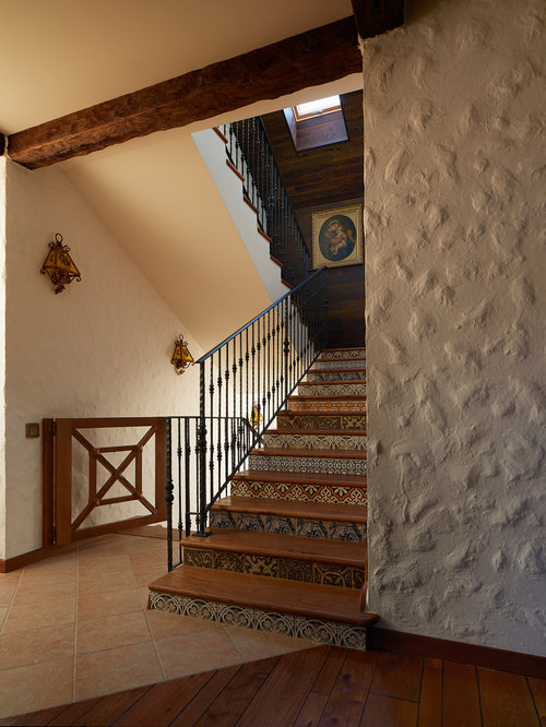 Foto e idee per scale scale mediterranee Ispirazioni Vetro Scala