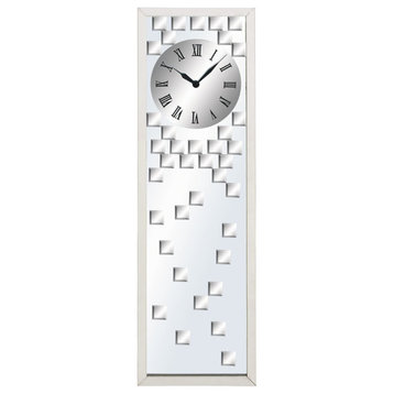 Glam Silver Glass Wall Clock 51740