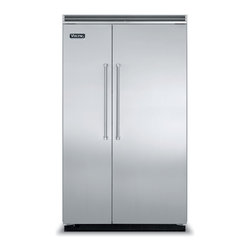 Viking 48" Built-in Side By Side Refrigerator, Stainless Steel | VCSB5482SS - Refrigerators