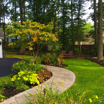 Traditional Backyard Planting Design in Fanwood