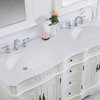 Elegant 60" Double Bathroom Vanity in Antique White