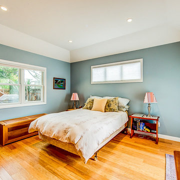 Tray ceiling in master bedroom.