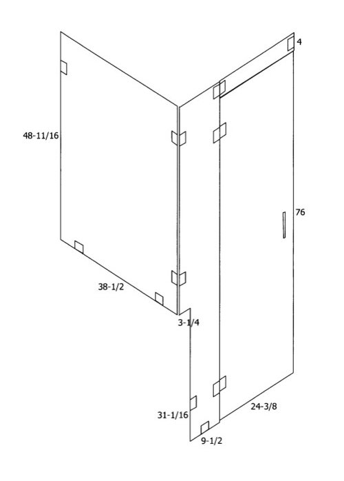 Frameless Shower Glass Hinged on Notched Panel?