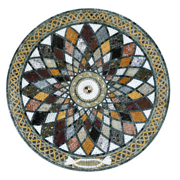 Starburst Stone Medallion - Falak II I Mozaico