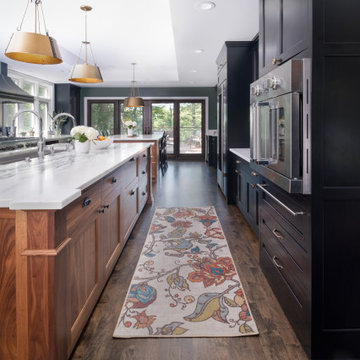 Stained Black Cherry w/ Walnut Island