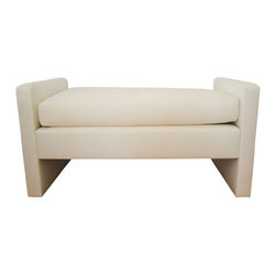 Custom Bench with Tufted Seat Cushion and Nickel Nailhead Detail - Products