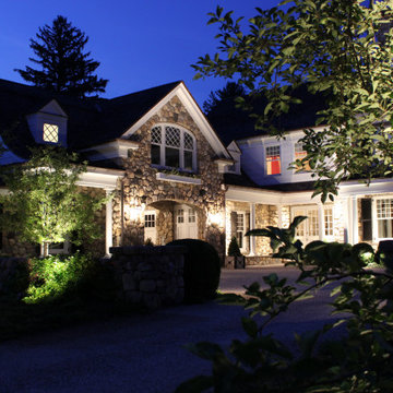 Outdoor Lighting Defining spaces in New Cannan, Ct.