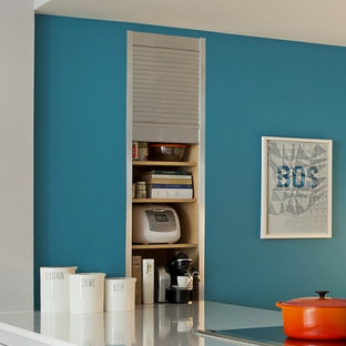 Example of a trendy home design design in Boston