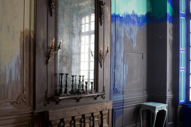 Exemple d'un salon chic.