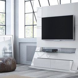 Ipswich White Contemporary Entertainment Center - Entertainment Centers And Tv Stands