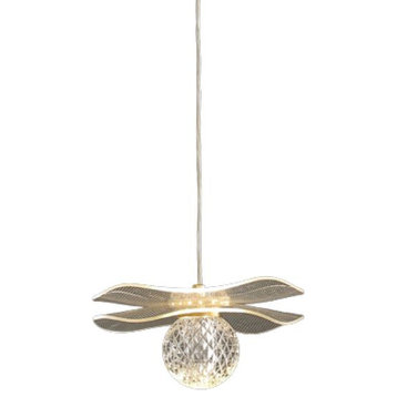 MIRODEMI® Perinaldo | Gold Crystal Ball Lamp for Restaurant, 1 Light
