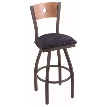 Holland Bar Stool, 830 Voltaire 30 Bar Stool, Pewter Finish