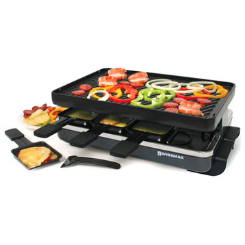 Swissmar - 8 Person Classic Raclette Party Grill w/Reversible Cast Iron Plate