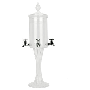 Twisted Glass Absinthe Fountain, 2 Spout, 4 Spouts