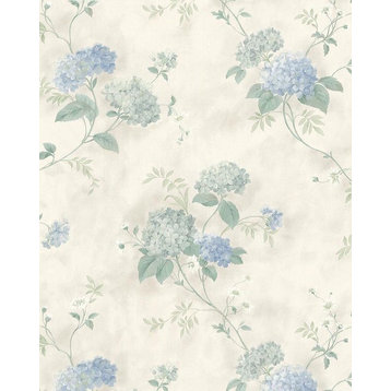 Modern Non-Woven Wallpaper For Accent Wall - Floral Wallpaper 24101, Roll