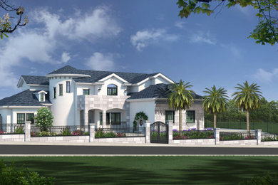 Contemporary exterior home idea in Orange County