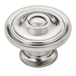Cosmas - Cosmas 6821SN Satin Nickel Cabinet Round Knob, 1-3/8" Diameter, Set of 5 - Cabinet And Drawer Knobs