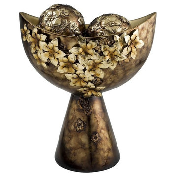 Virgo Orchid Decorative Bowl With Spheres